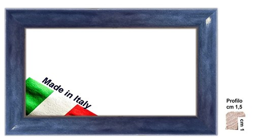 Cornice legno blu avio - cornice,