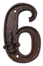 Numero Civico In Ghisa "6"