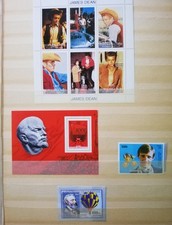 COLLEZIONE  FRANCOBOLLI N° 16  RUBENS  LENIN JAMES DEAN JULES VERNE LOTTO  N° 53