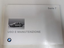 Libretto, Manuale Uso E Manutenzione Bmw serie 7 730i 740i e38