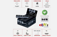 Cartine OCB Premium Nere King Size Slim – Scatola 50 Libretti Lunghe KS Originali