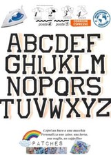 patch black alfabeto lettera iron on toppa termoadesiva lettere nere nero ABCDEF