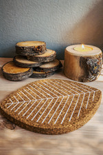 Set decorativo naturale legno