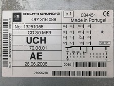 13251056 radio OPEL ANTARA