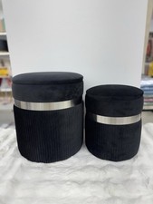 Set 2 Pouf Contenitore Velluto