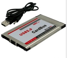 Adattatore scheda PCMCIA a USB 2.0 CardBus doppia 2 porte 480M per notebook portatile