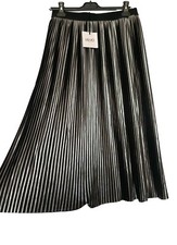 Gonna Midi Liu Jo Nuova Con Cartellino Argentata Silver Plissettata Plissé Skirt