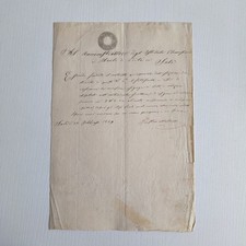 1849 Scrittura Manoscritta Su