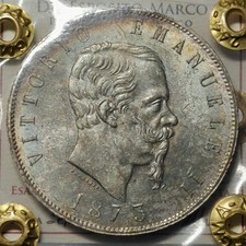 5 Lire 1873 Milano FDC