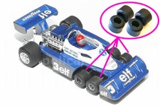 PISTA POLISTIL POLICAR A98 Tyrrel P34/2 6ruote Evolution 4 PNEUMATICI GOMME ANT.