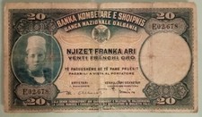 Banconote Albania 1926 20