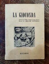Libretto OPERA LA GIOCONDA 8 APRILE 1876 LA SCALA MILANO Leggere Descrizione 