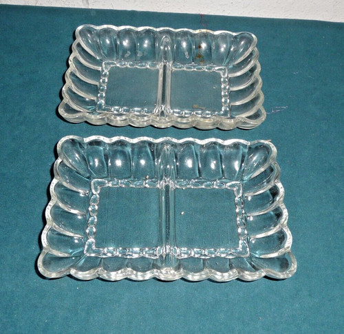 Vintage 1950 clear glass 2 - 2,