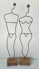sculpture fil fer métal homme
