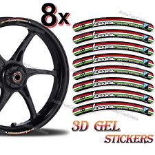 8 Adesivi VESPA GEL Cerchi Ruote Moto GTS PX 125 150 250 300 LX ET4  ADESIVO