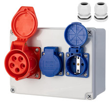 Distributore Di Corrente Da Cantiere Con Prese Schuko IP54 2X230V E Presa CEE 16