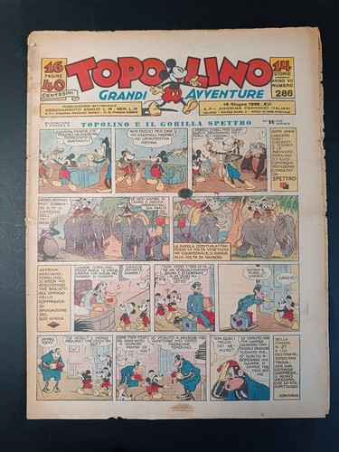Fumetto topolino giornale 1938 - fumetto,