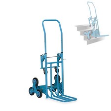 CARRELLO SALI SCALE 8 RUOTE PORTAPACCHI MAX 200KG PIEGHEVOLE MANUALE WORK