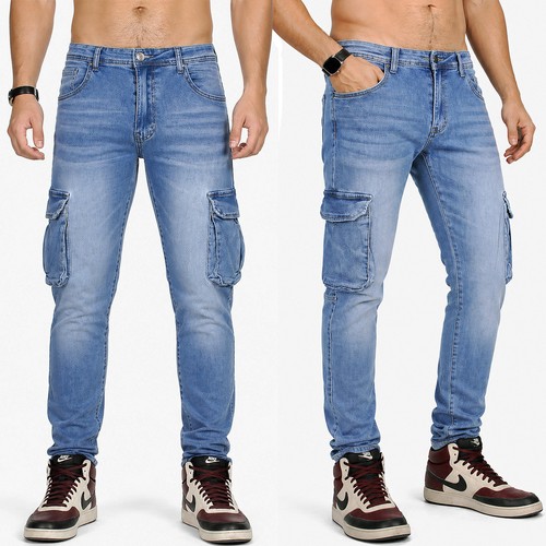 Jeans cargo uomo - jeans,
