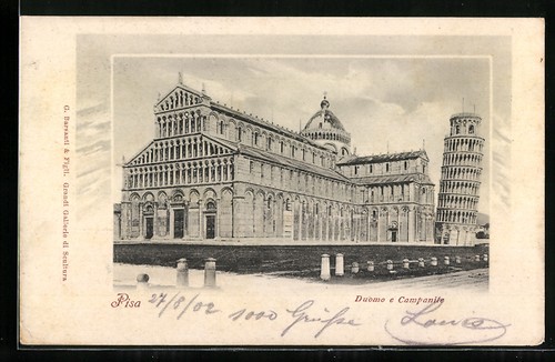 Cartolina pisa torre - pisa,,