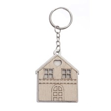Portachiavi legno a forma di casa casetta BOMBONIERA 0O45