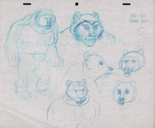 Orso uomo matita animazione - uomo,