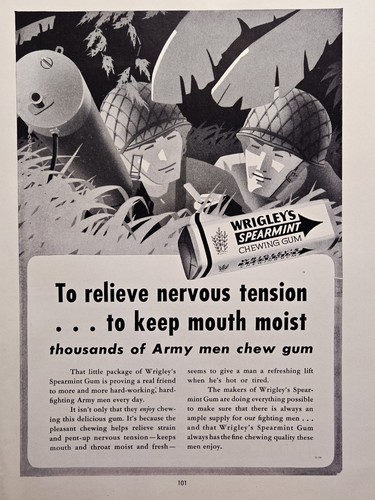 Pubblicità 1943 wrigley - pubblicità, wrigley's