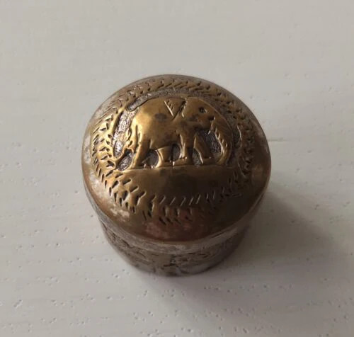 Antico cofanetto metallo - cofanetto, in