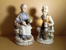 Coppia Statuine In Ceramica