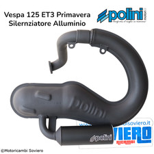 Marmitta Serpentina Polini Vespa 125 ET3 Primavera Silernziatore Alluminio