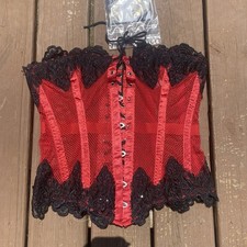 Corsetto rete rosso - rosso, con