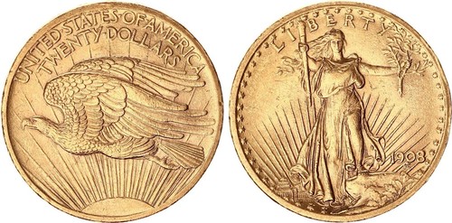 Usa dollari oro 1908 st - oro,