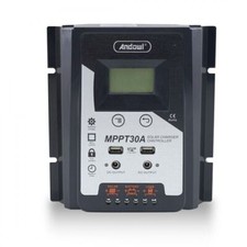 REGOLATORE DI CARICA MPPT 50A PER KIT PANNELLI 12V 24V DISPLAY LCD USB 30A