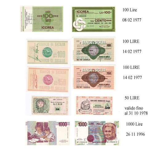 100 150 1000 - lire, buono