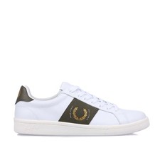 Scarpe da ginnastica uomo Fred Perry B721 in pelle piqué colore bianco