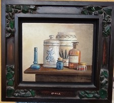 Dipinto Olio Su Maiolica Antonio Nunziante Anno 2007