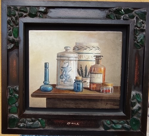 Dipinto olio maiolica - olio,