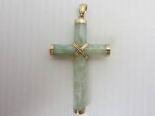Nuovo Pendente Croce In Giada