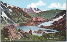 Vintage Postcard A Swiss Scene