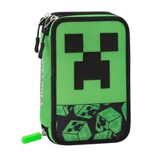 Astuccio 3 zip completo Scuola Minecraft Pixel - Nuova Collezione 2025/2026