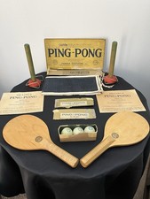 🟡 Set ping pong vintage anni '30 Parker Brothers n. Scatola parziale ping pong H3 bella!
