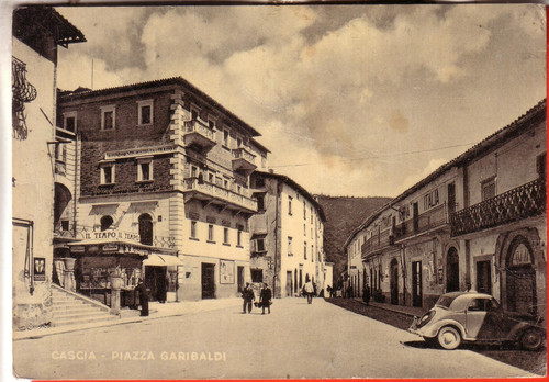 Cartolina cascia n - cascia, b/n