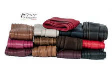 Cintura fusciacca pelle cinta donna doppio giro artigianale italiana alta 9 cm