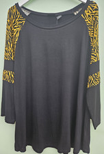 Top Evans nero e stampa