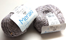2 Matched Skeins Berroco Meraki  DK 71% Cotton/ 24% Hemp/ 5% Nylon 6041 Sand DS