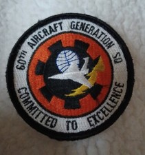 Stemma 60th Aircraft Generation Squadron USA embroided ricamato