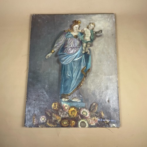 Quadro olio madonna - madonna, e