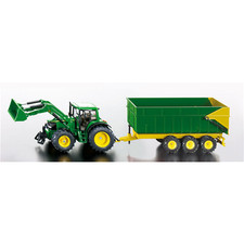TRATTORE JOHN DEERE CON RIMORCHIO 1:87 Siku Mezzi Agricoli e Accessori Modellino