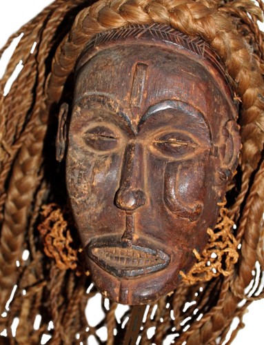 Masque chokwe ancien avec - ancien, sa