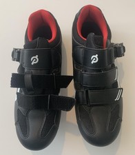 Scarpe Ciclismo Peloton 38 Nero Bianco Rosso Look Delta Tacchetti Spin Bike Indoor